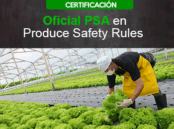 Certificación Oficial PSA en Produce Safety Rules